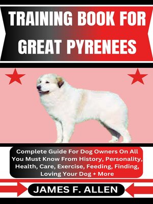 cover image of TRAINING BOOK FOR GREAT PYRENEES